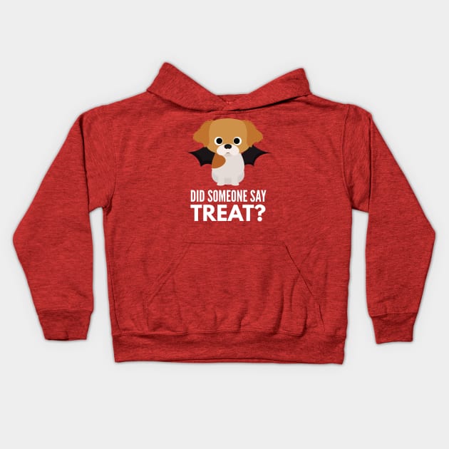 Pekingese Halloween Trick or Treat Kids Hoodie by DoggyStyles